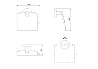 Nofer Niza Держатель туалетной бумаги с крышкой, подвесной, цвет: хром 16858.B