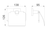 Nofer Barcelona Держатель туалетной бумаги с крышкой, подвесной, цвет: хром 16917.B