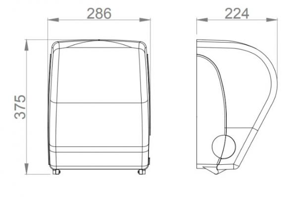 Nofer Диспенсер бумажных полотенец, подвесной, цвет: черный матовый 04032.2.N