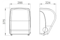 Nofer Диспенсер бумажных полотенец, подвесной, цвет: черный матовый 04032.2.N