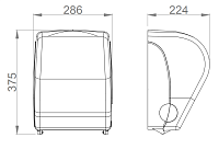 Nofer Диспенсер бумажных полотенец, подвесной, цвет: белый 04032.2.W