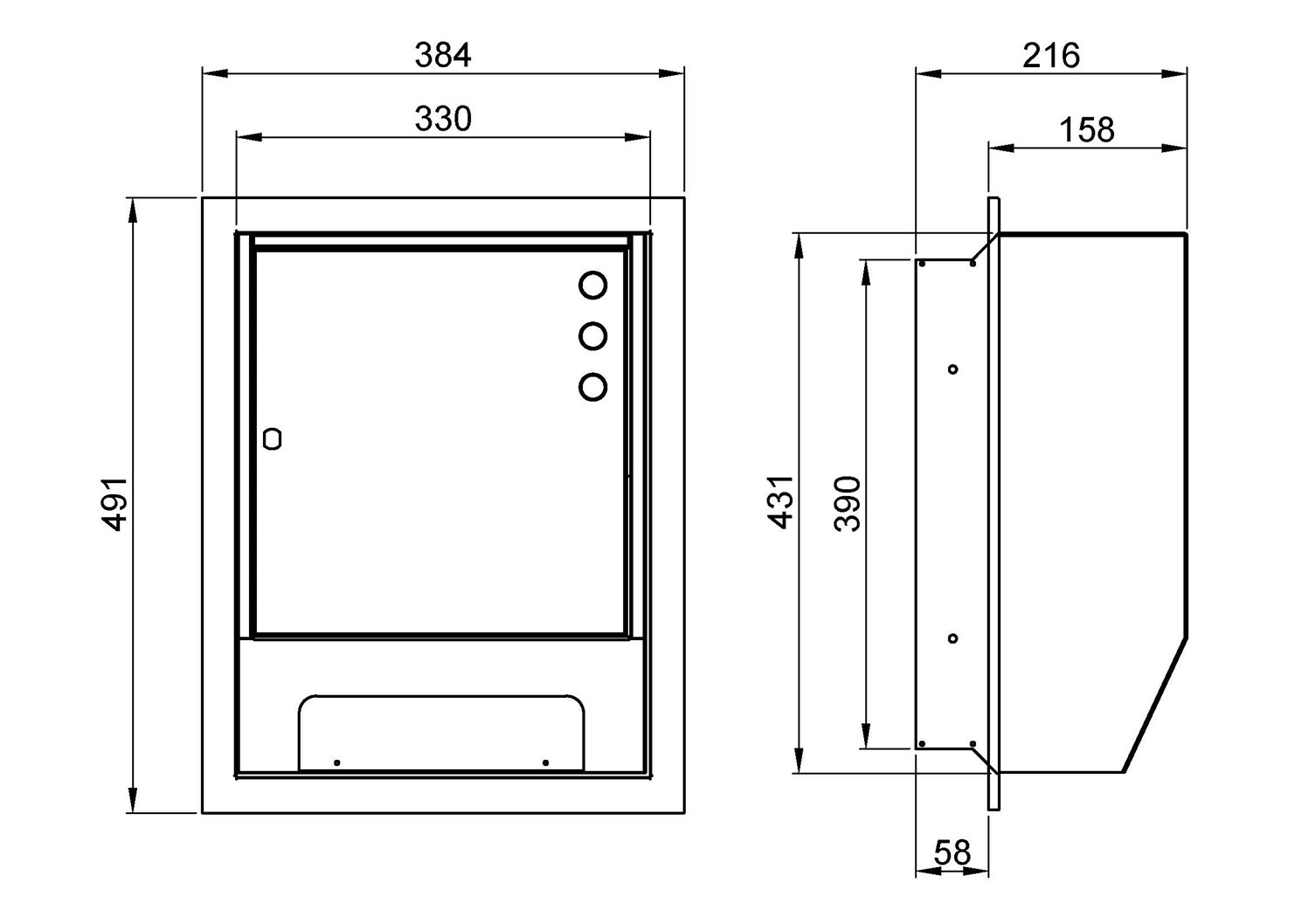 Nofer Диспенсер бумажных полотенец, встраиваемый, цвет: нержавеющая сталь 04035.REC.S