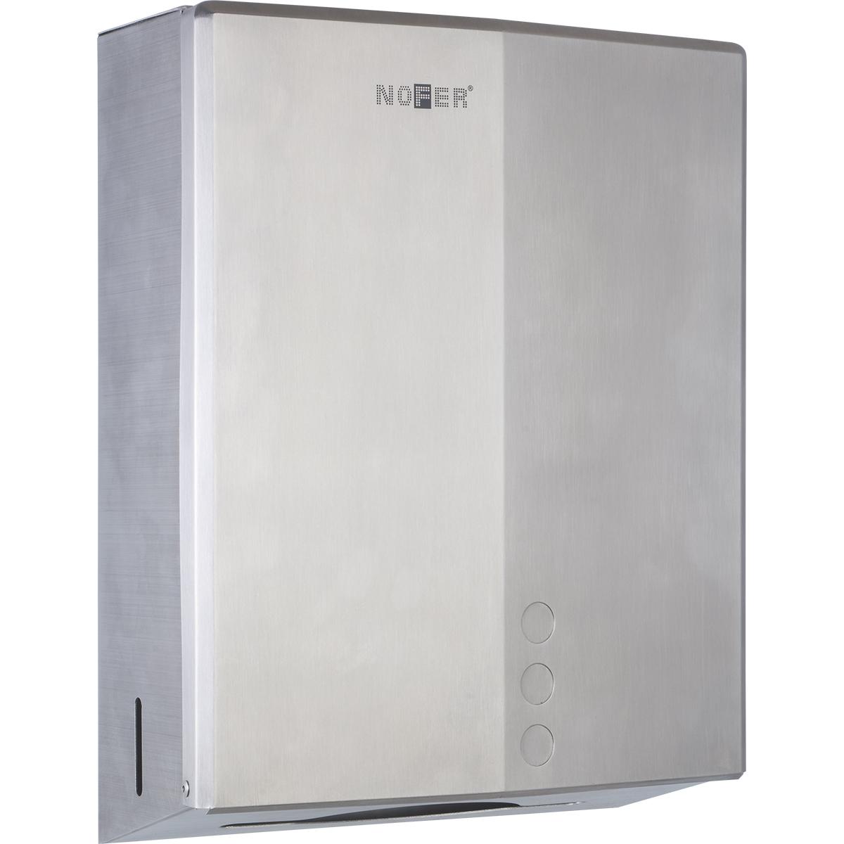 Nofer Диспенсер бумажных полотенец, подвесной, цвет: нержавеющая сталь брашированная 04046.S