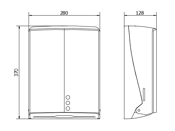 Nofer Диспенсер бумажных полотенец, подвесной, цвет: белый 04047.W