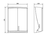 Nofer Диспенсер бумажных полотенец, подвесной, цвет: белый 04047.W