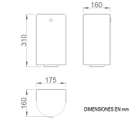 Nofer Диспенсер бумажных полотенец, подвесной, цвет: хром 04099.Mini.B