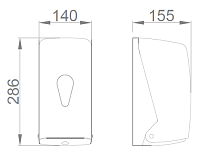 Nofer Диспенсер бумажных полотенец, подвесной, цвет: белый 04108.Mini.W