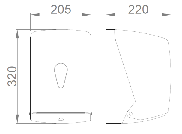 Nofer Диспенсер бумажных полотенец, подвесной, цвет: белый 04108.W