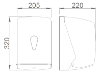 Nofer Диспенсер бумажных полотенец, подвесной, цвет: белый 04108.W