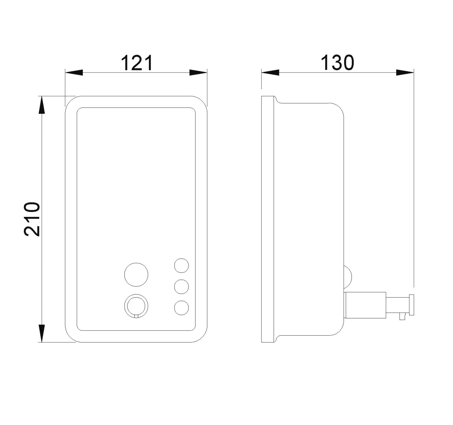 Nofer Дозатор для жидкого мыла, подвесной, цвет: белый 03001.W