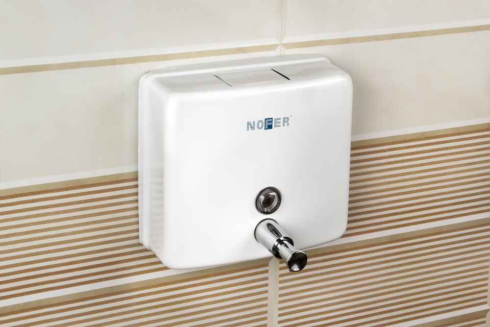 Nofer Дозатор для жидкого мыла, подвесной, цвет: белый 03004.W