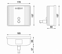 Nofer Дозатор для жидкого мыла, подвесной, цвет: белый 03004.W