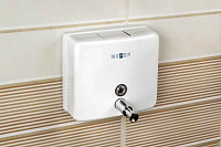 Nofer Дозатор для жидкого мыла, подвесной, цвет: белый 03004.W