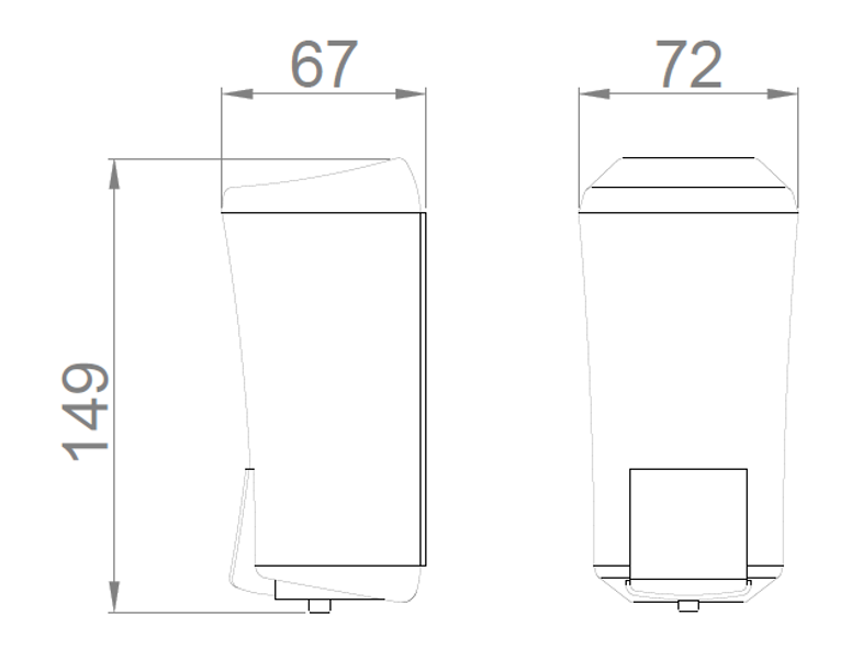 Nofer Дозатор для жидкого мыла, подвесной, цвет: черный матовый 03010.N