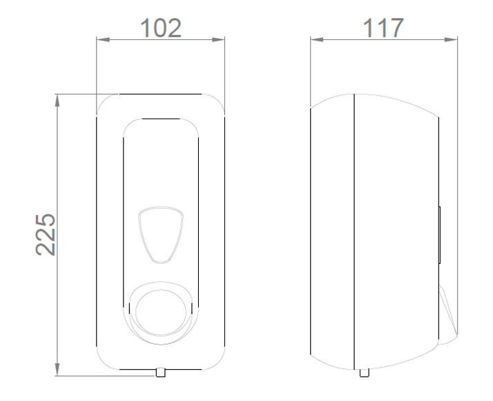 Nofer Дозатор для жидкого мыла, подвесной, цвет: черный матовый 03011.N