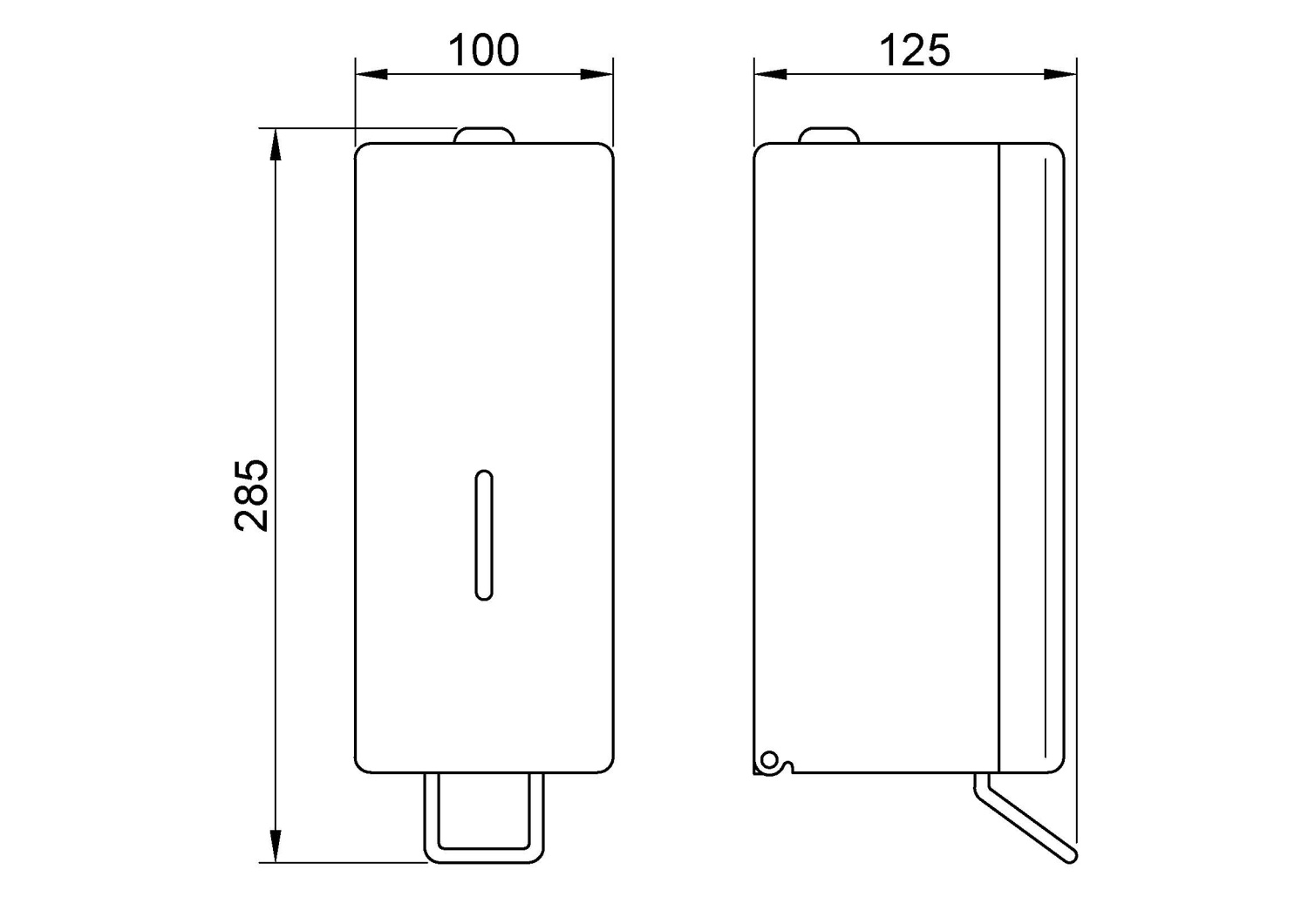 Nofer Дозатор для жидкого мыла, подвесной, цвет: нержавеющая сталь 03014.S