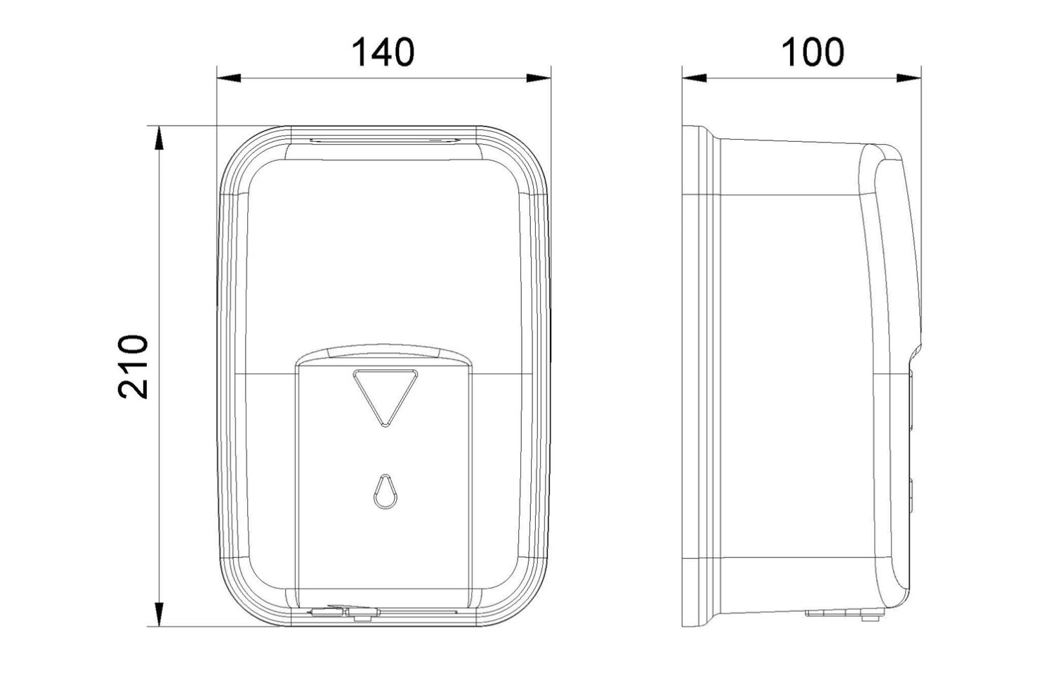 Nofer Дозатор для жидкого мыла, подвесной, цвет: нержавеющая сталь брашированная 03023.S