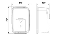Nofer Дозатор для жидкого мыла, подвесной, цвет: нержавеющая сталь брашированная 03023.S