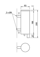 Nofer Дозатор для жидкого мыла, подвесной, цвет: хром 03024.B