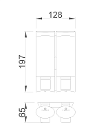 Nofer Дозатор для жидкого мыла, подвесной, цвет: хром 03032.T