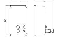 Nofer Дозатор для жидкого мыла, подвесной, цвет: нержавеющая сталь 03041.S