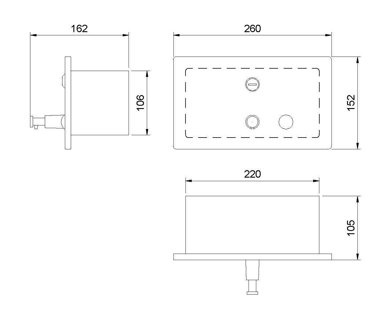 Nofer Дозатор для жидкого мыла, встраиваемый, цвет: нержавеющая сталь 03202.S