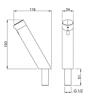 Nofer Дозатор для жидкого мыла сенсорный, встраиваемый, цвет: хром 03312.B