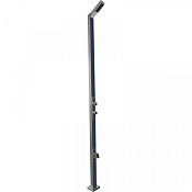 Nofer Душевая колонна напольная с верхним душем на 1 вид струи и 2-мя кнопками-таймером, цвет: хром 13415.B