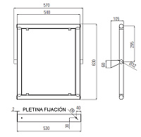 Nofer Зеркало подвесное 57x63h см, с регулировкой угла наклона, цвет: белый 08025.W