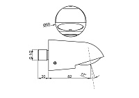 Nofer Излив настенный для душа, цвет: хром 07072.B