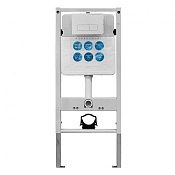 Nofer Hydrosmart Инсталляция для подвесного унитаза 53x10,6 см с креплением, цвет: серый 07801.N