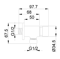 Nofer Кран-кнопка для писсуара, цвет: хром 07510.N