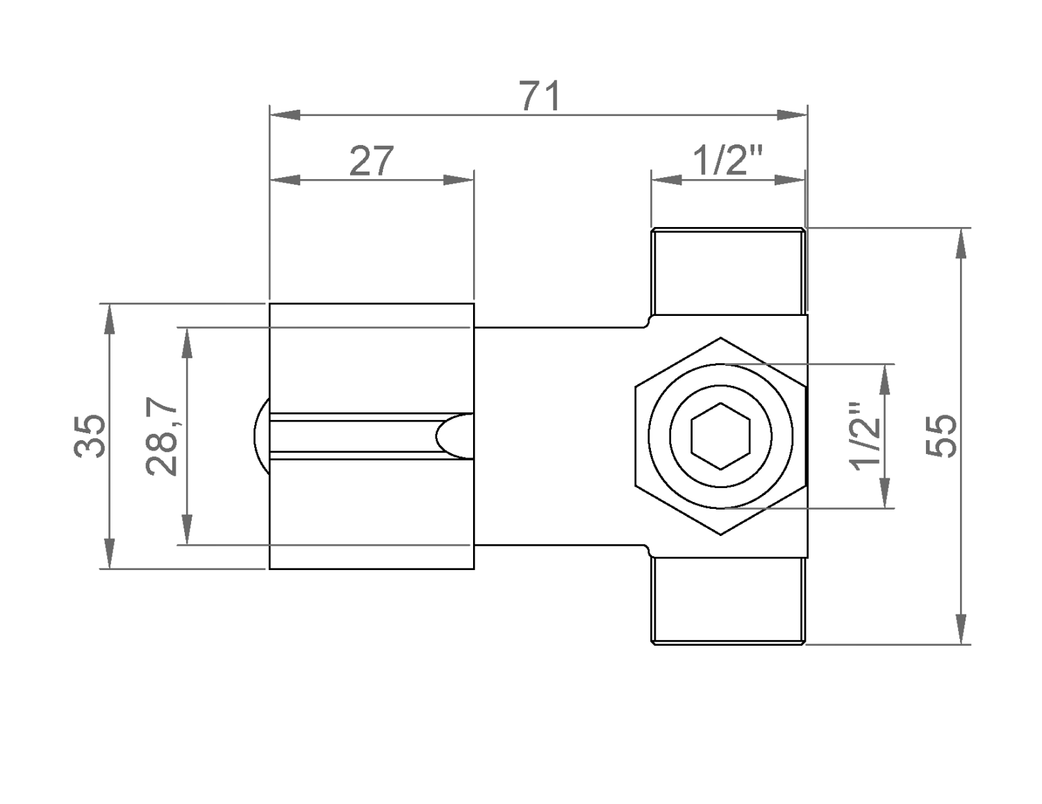 Nofer Узел смешивания, цвет: хром 07017.B