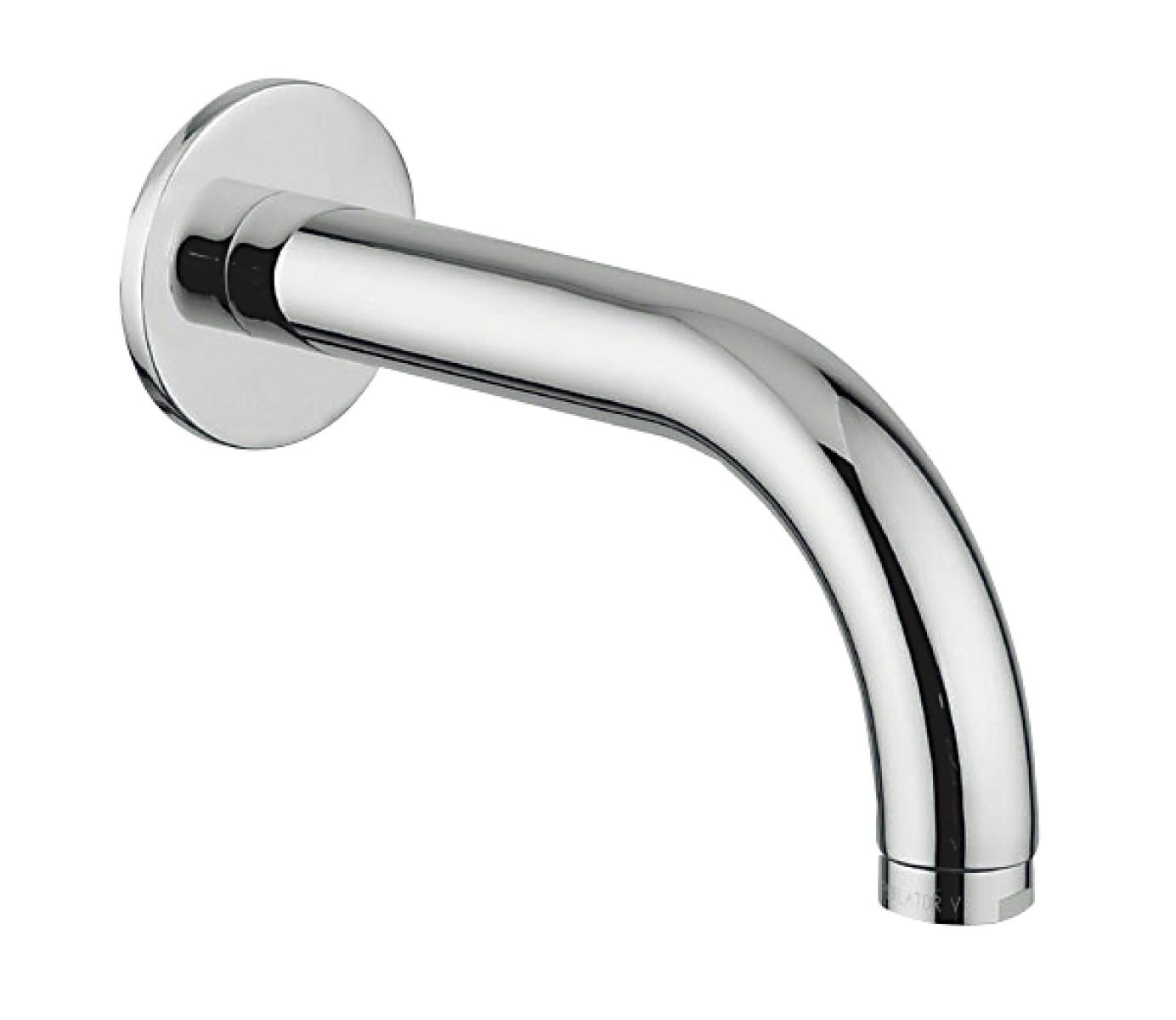 Nofer Кран для раковины настенный загнутый, длина излива 16,4 см, цвет: хром 07008.B