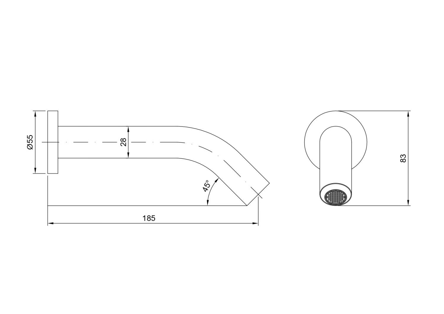 Nofer Кран для раковины настенный сенсорный, цвет: хром 07265.B