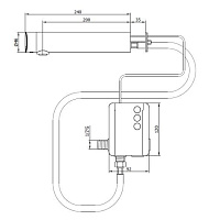 Nofer Кран для раковины сенсорный, встраиваемый, длина излива 20 см, цвет: хром 07361.B