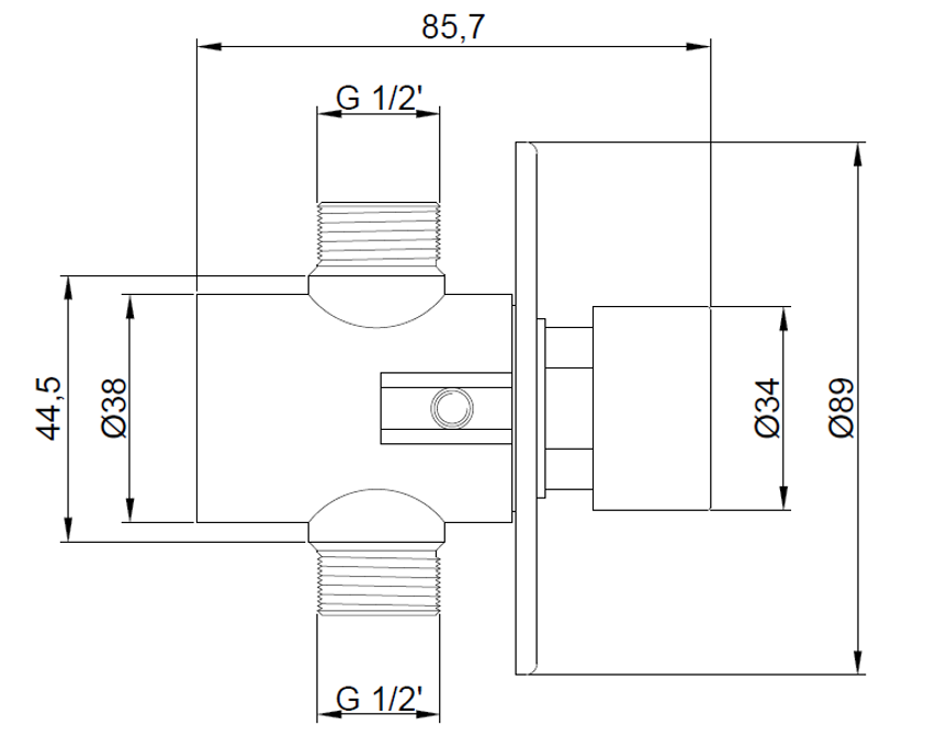 Nofer Кран для раковины нажимной, цвет: хром 07570.N