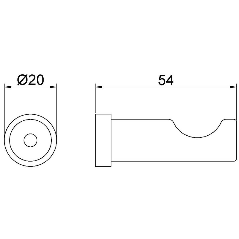 Nofer Classic Крючок для полотенец, подвесной, цвет: хром 09019.B