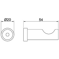 Nofer Classic Крючок для полотенец, подвесной, цвет: хром 09019.B