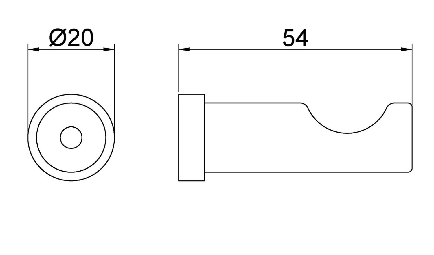 Nofer Classic Крючок для полотенец, подвесной, цвет: нержавеющая сталь 09019.S