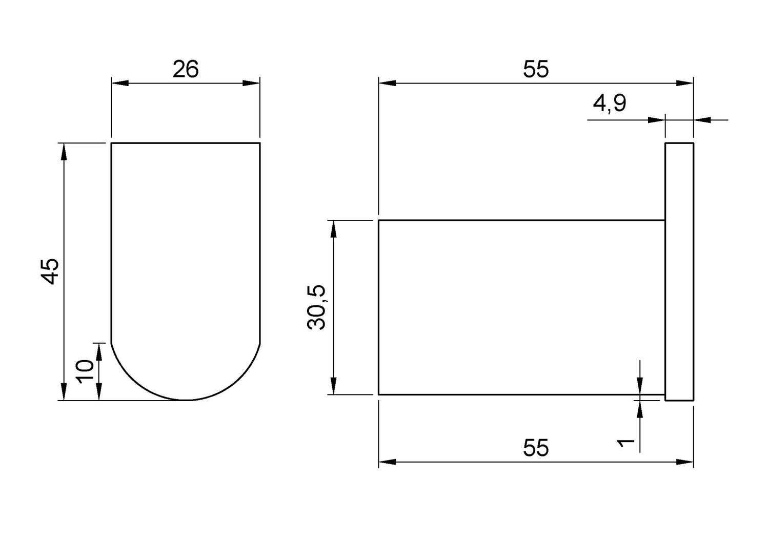 Nofer Capri Крючок для полотенец, подвесной, цвет: золото брашированное 16221.G
