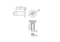Nofer Siena Крючок для полотенец, подвесной, цвет: хром 16363.B