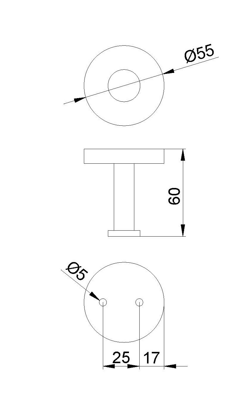 Nofer Niza Крючок для полотенец, подвесной, цвет: хром 16851.B