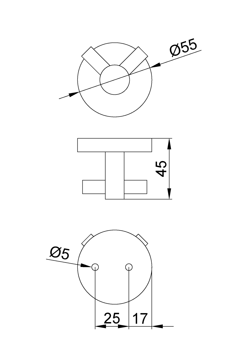 Nofer Niza Крючок для полотенец двойной, подвесной, цвет: нержавеющая сталь брашированная 16852.S
