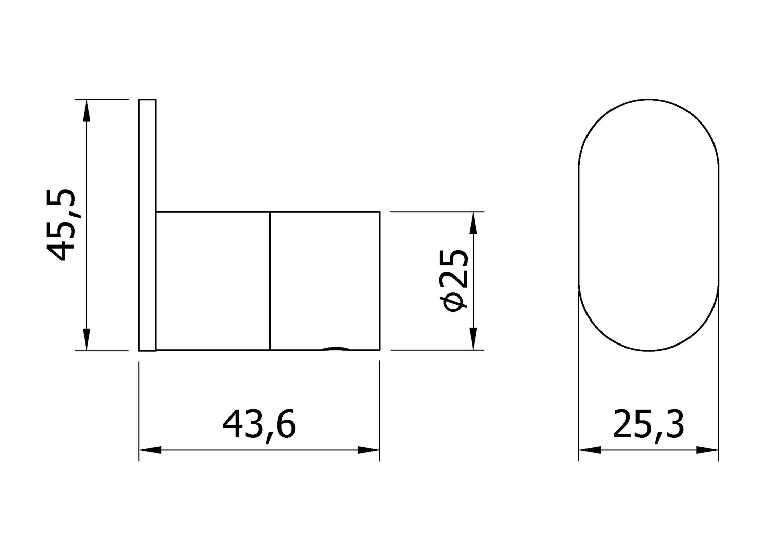 Nofer Verona Крючок для полотенец, подвесной, цвет: хром 16871.B