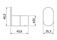 Nofer Verona Крючок для полотенец, подвесной, цвет: нержавеющая сталь брашированная 16871.S
