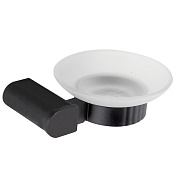 Nofer Capri Мыльница со стеклянной чашей, подвесная, цвет: черный матовый 16225.N