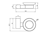 Nofer Capri Мыльница со стеклянной чашей, подвесная, цвет: черный матовый 16225.N