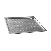 Nofer Поддон для душа из нержавеющей стали 80x80x3h см, цвет: нержавеющая сталь 13052.80.S