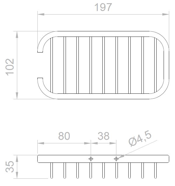 Nofer Полка-корзинка подвесная 21,8 см, цвет: хром 09056.B